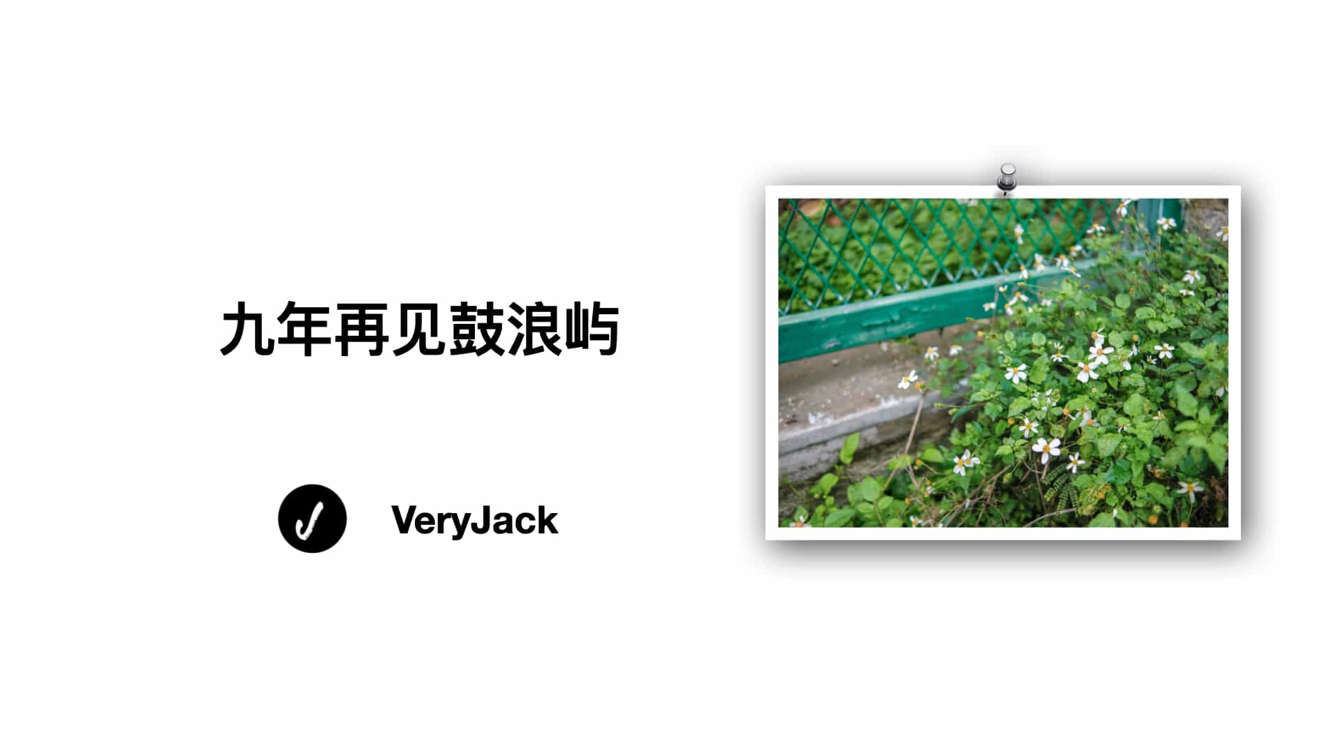 九年再见鼓浪屿